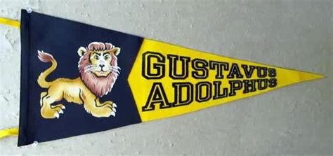 Gustavus Adolphus College Logo | pennant. GUSTAVUSADOLPHUS. | Pennant, College logo, Football