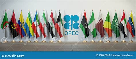 OPEC. Symbol and Flags of OPEC Countries Editorial Stock Photo ...