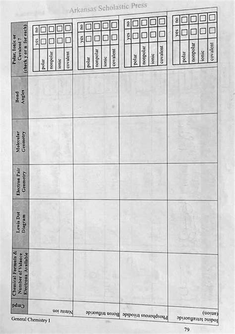 Lab 13 Data: Structure of Covalent Compounds Arkansas Scholastic Press ...