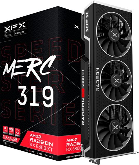 XFX Speedster MERC319 AMD Radeon RX 6800 XT CORE 16GB GDDR6 PCI Express 4.0 Gaming Graphics Card ...