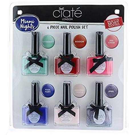 Ciate London "Miami Nights" 6 Piece Nail Polish Set, Multi-Color | Nail ...