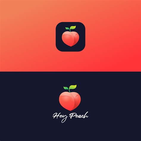 Hey Peach Logo Design