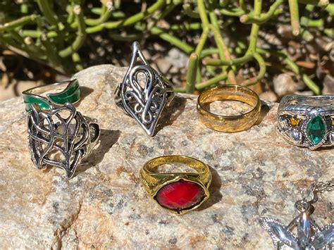 Lord of the Rings Elven Ring Lot of 8 Gift Set LOTR Hobbit | Etsy