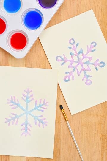 Snowflake Salt Painting | Easy Salt Painted Snowflakes