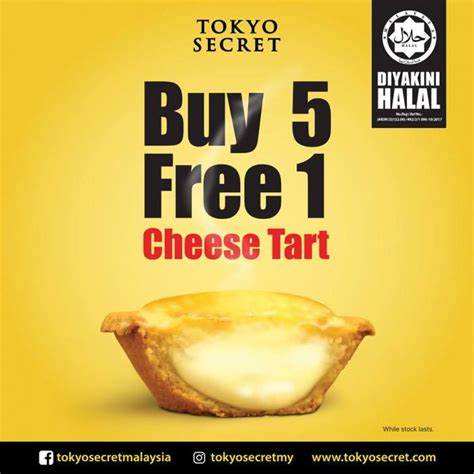 Tokyo Secret Buy 5 FREE 1 Cheese Tart Promotion (1 May 2019 - 31 May 2019)