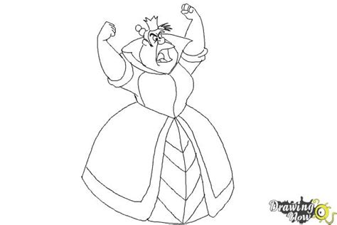 How to Draw Queen Of Hearts, Disney Villain - DrawingNow