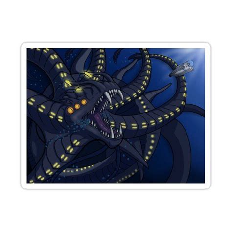 "Subnautica - Gargantuan Leviathan" Sticker by Glaede-kun | Subnautica concept art, Subnautica ...