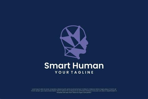 Artificial Intelligence logo design. Digital human logo concept ...