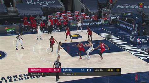 24-Second Shot Clock Reset: Rockets @ Pacers | NBA Official