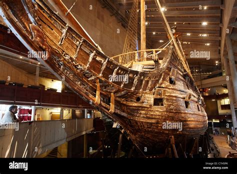 Restaurated Viking ship at the Vasa Museum in Stockholm Sweden Stock ...