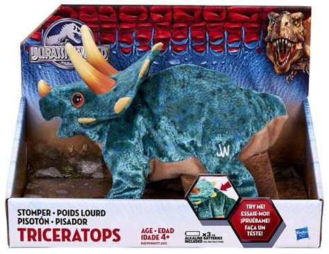 Jurassic World Stomper TRICERATOPS Deluxe Plush Hasbro Toys - ToyWiz