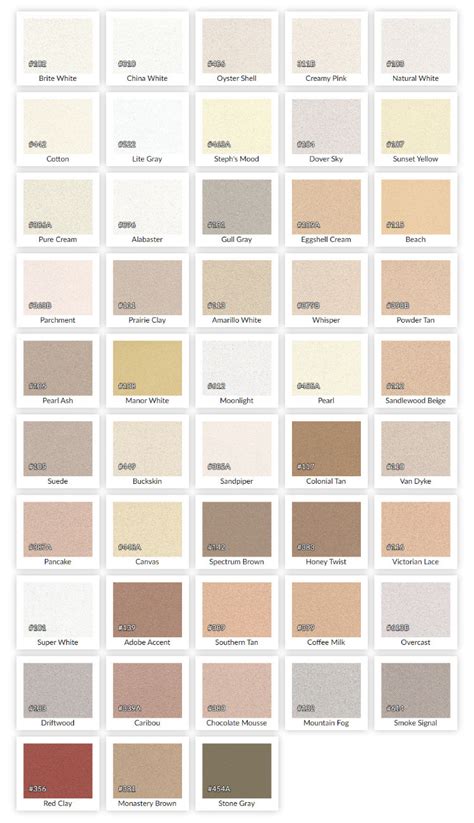 7 Of The Most Popular Stucco Color Charts, All In One Place!