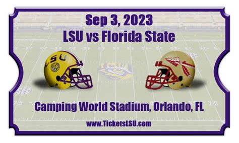 LSU Tigers vs Florida State Seminoles Football Tickets | 09/03/23