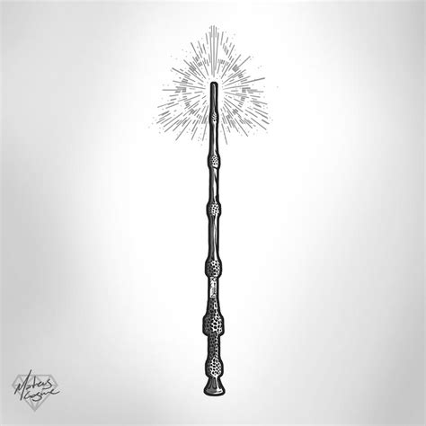 Elder Wand tattoo design by MateusCosme on DeviantArt | Wand tattoo ...