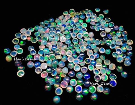 25 Pieces Lot 2mm Opal Cabochon Strong Flashy Multi Fire Welo - Etsy