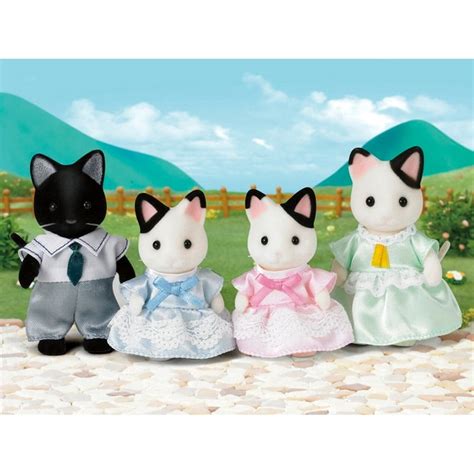 Calico Critters Tuxedo Cat Family - Mildred & Dildred