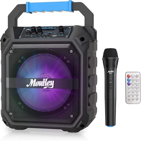 Buy Moukey Karaoke Machine Speaker with Microphone - Bluetooth Portable PA Stereo System with 6. ...