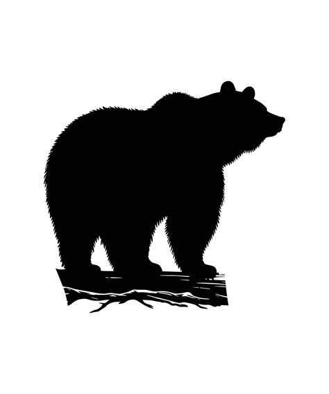 GRIZZLY BEAR SILHOUETTE VECTOR ILLUSTRATION DESIGN 36469472 Vector Art ...