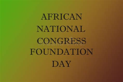 African National Congress Foundation Day Image Stock Illustration ...