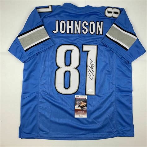 Calvin Johnson Autographed Signed Detroit Lions Jersey JSA