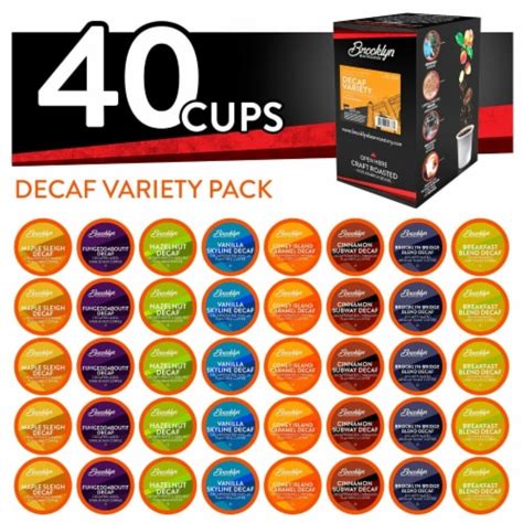 Brooklyn Bean Decaf Coffee Pods for Keurig k-Cups Coffee Maker Variety ...