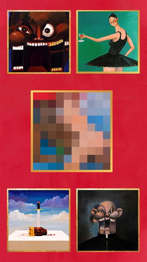 Kanye West My Beautiful Dark Twisted Fantasy Phone Censored Wallpaper ...