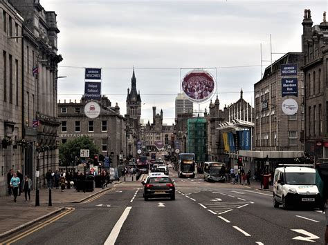 Aberdeen, a major Scottish city, is located on the country's N.E. coast.