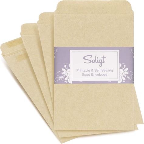 Self-Sealing, Printable Seed Packet Envelopes - 100 Counts, 3" x 4.5 ...