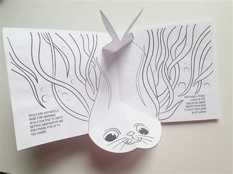 Winter Animals Diy Pop-up Book Printable Template, Fun Papercraft ...