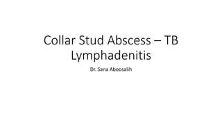 Collar stud abscess