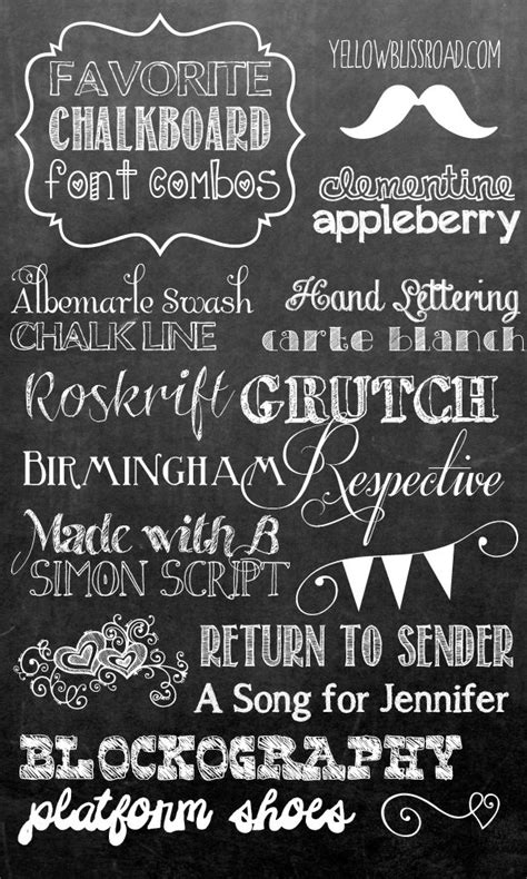 Favorite Free Chalkboard Font Combos | クールなフォント, タイポグラフィーフォント, チョーク