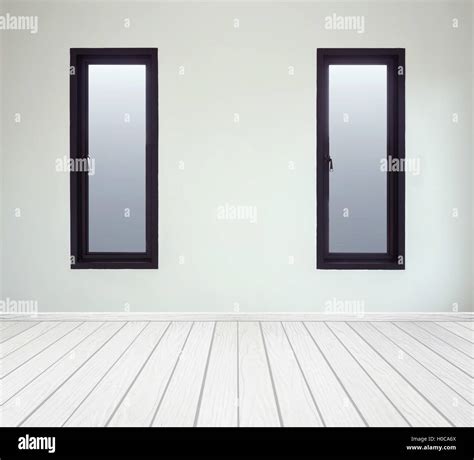 empty room interior with window and wood floor Stock Photo - Alamy