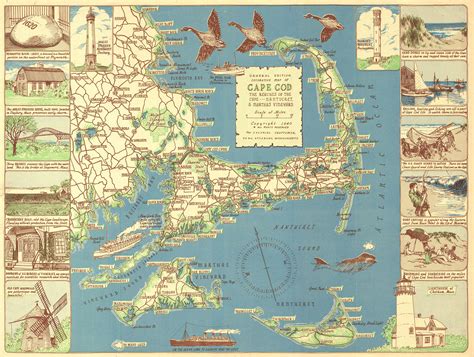 File:1940 Colonial Craftsman Decorative Map of Cape Cod, Massachusetts - Geographicus - CapeCod ...