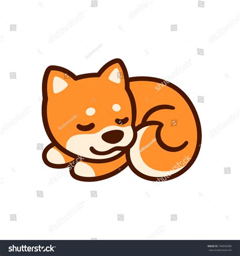 Cute Cartoon Shiba Inu Puppy Vector Stock Vector (Royalty Free) 794045485 | Shutterstock