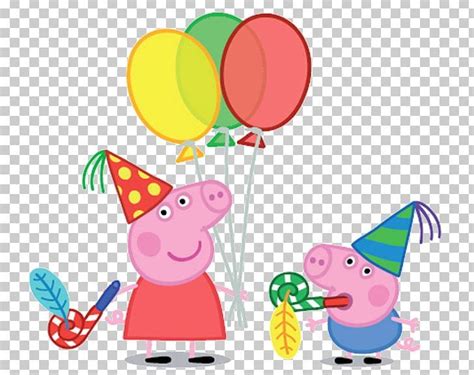 George Pig Daddy Pig Party Birthday PNG - animals, area, art, baby toys, birthday | Peppa pig ...