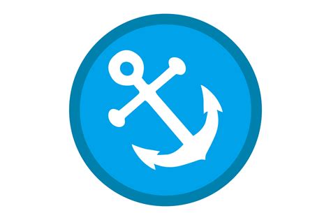 Blue Navy Anchor Logo icon With Transparent Background 24033448 PNG