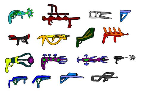 Various Sci-Fi Weapon Designs by zyborg22 on DeviantArt