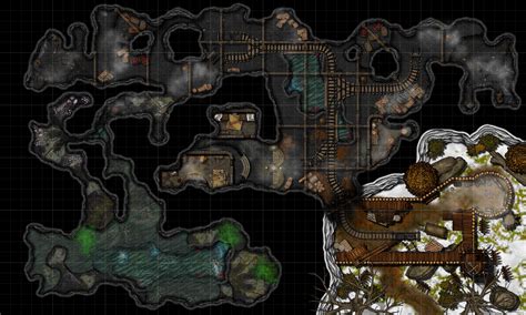 Dwarven Mine (50x30) : r/battlemaps