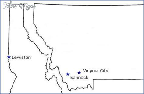 MAP OF MONTANA VIRGINIA CITY - ToursMaps.com