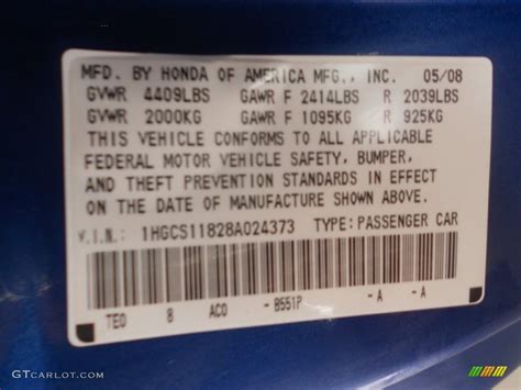 2008 Honda Accord EX-L Coupe Color Code Photos | GTCarLot.com