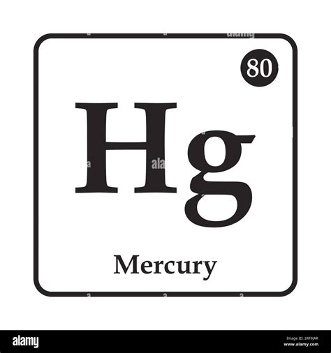 Mercury icon, 80 Hg Mercury vector illustration symbol design Stock Photo - Alamy