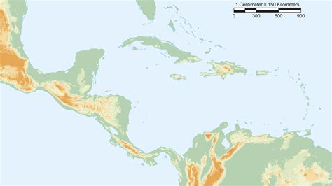 Mapa de Centroamérica - Mapa Físico, Geográfico, Político, turístico y Temático.