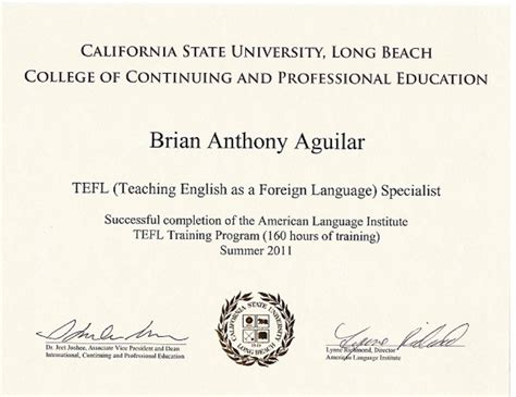 Degree / Certificate - Online English Teacher