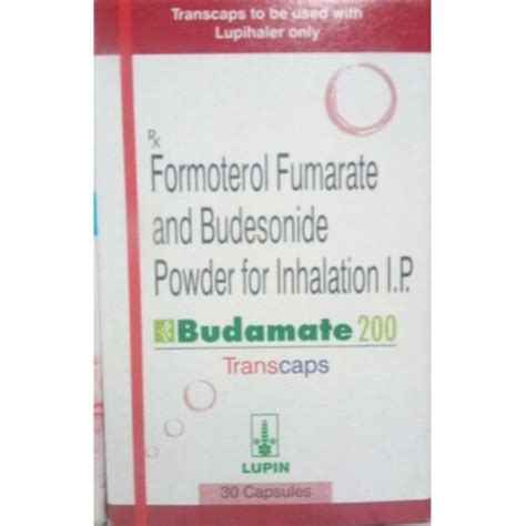 Budamate 200 Transcaps | Formoterol + Budesonide | Symbicort | Uses