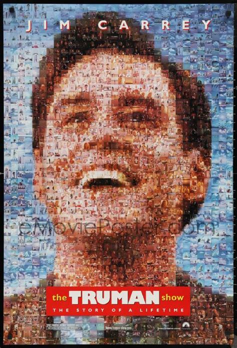eMoviePoster.com: 1c1469 TRUMAN SHOW teaser DS 1sh 1998 really cool mosaic art of Jim Carrey ...