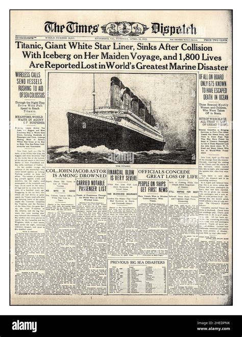 Titanic collision Cut Out Stock Images & Pictures - Alamy