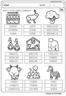 Educação infantil facil: Atividades com encontro consonantal Lp, Alphabet, Consonant Blends ...