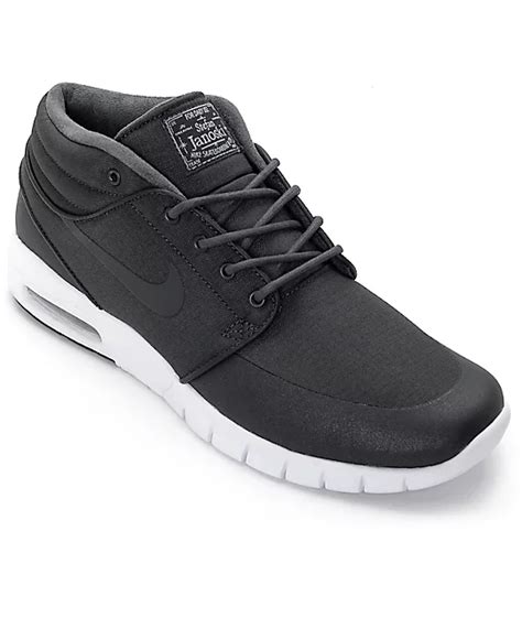 Nike SB Stefan Janoski Mid Anthracite Black & White Skate Shoes | Zumiez