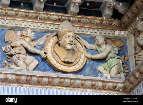 Italy, Aosta Valley, Aosta, Cathedral, Detail Facade Stock Photo - Alamy