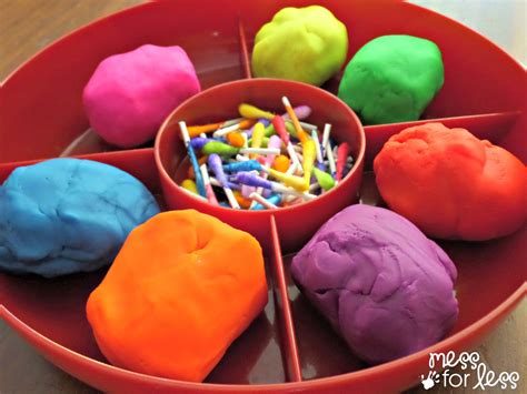 Fine Motor Activity with Playdough and Q-Tips | Mess For Less